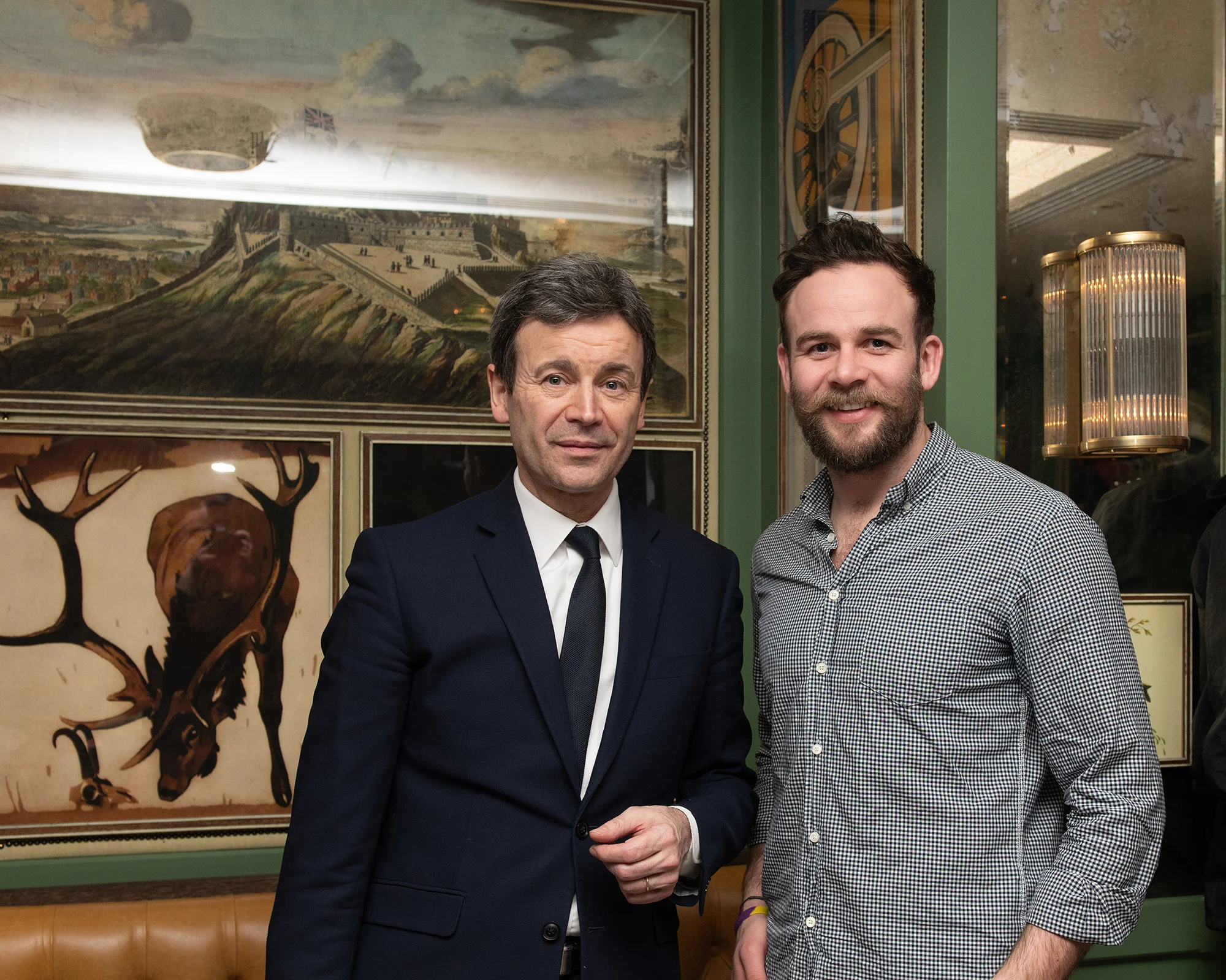 From left to right: GM of The Ivy on the Square, Eric Garnier and Ruaridh Jackson, Co-founder of The Garden Shed Drinks Company. Taken at The Ivy on the Square.