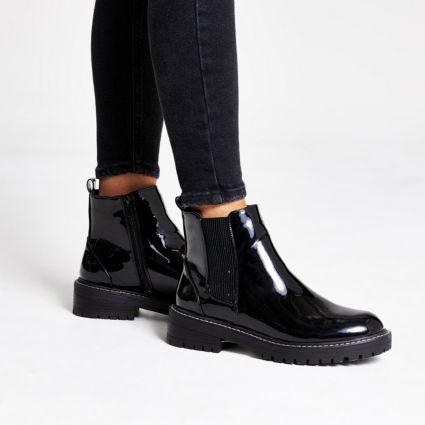 River Island Chunky Patent Boots £42