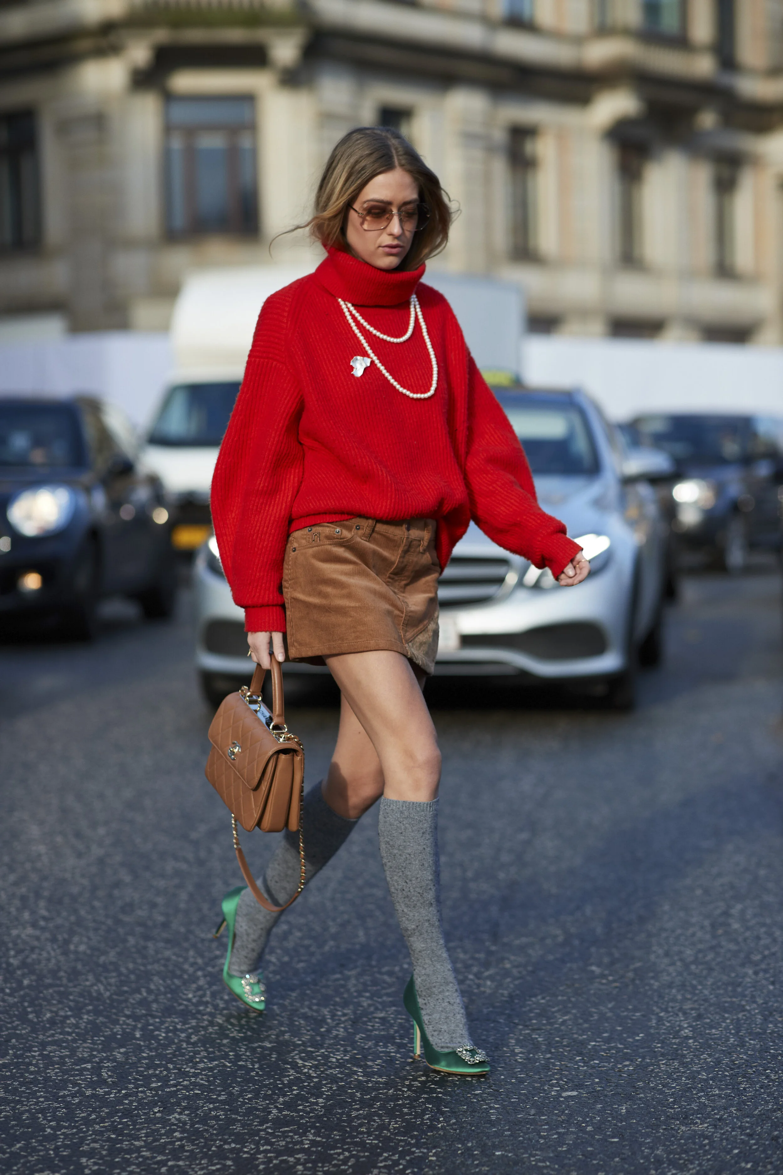 How to wear winter's hottest trend, the jumper-skirt combo