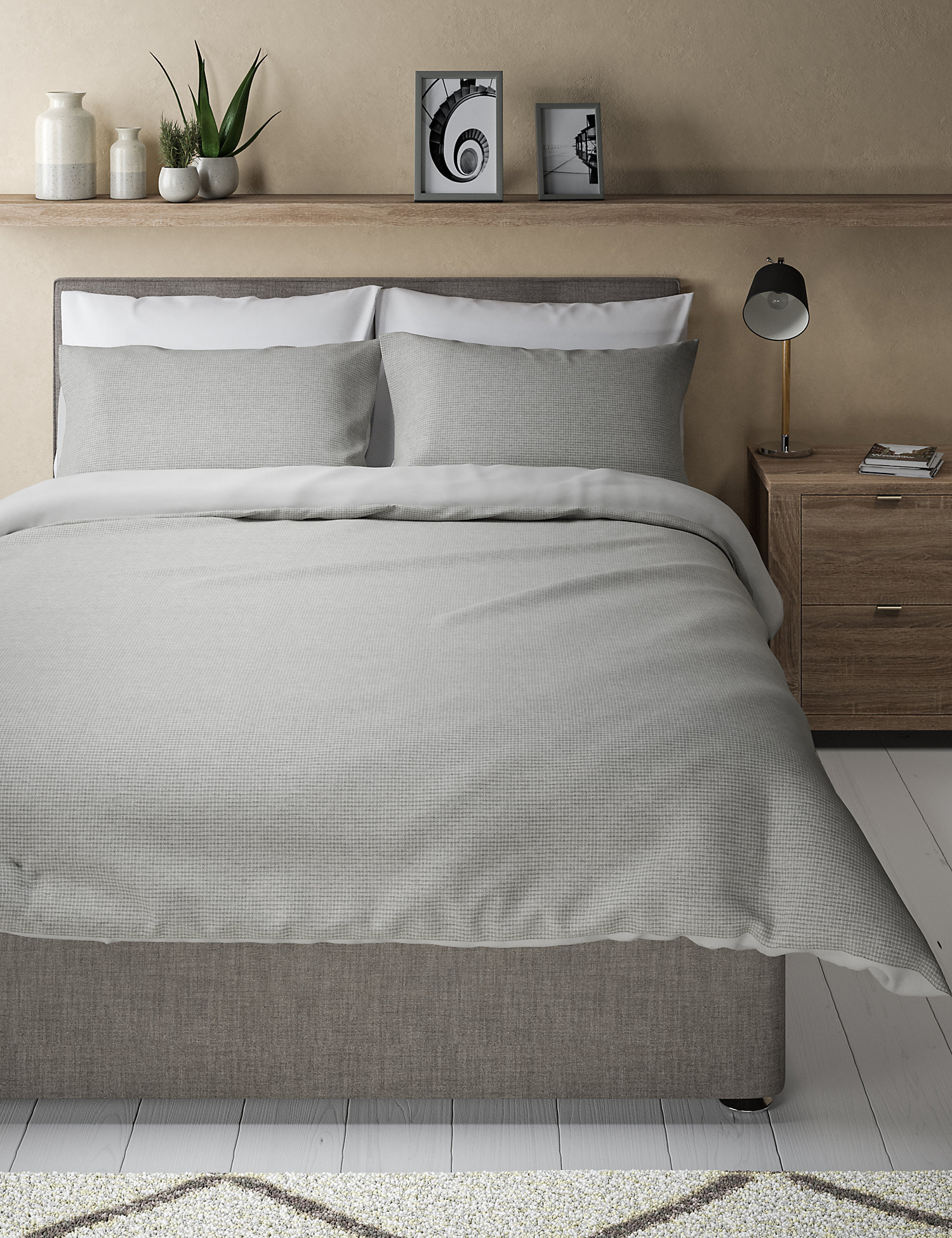 Micro Waffle Bedding Set, from £49.50, Marks &amp; Spencer
