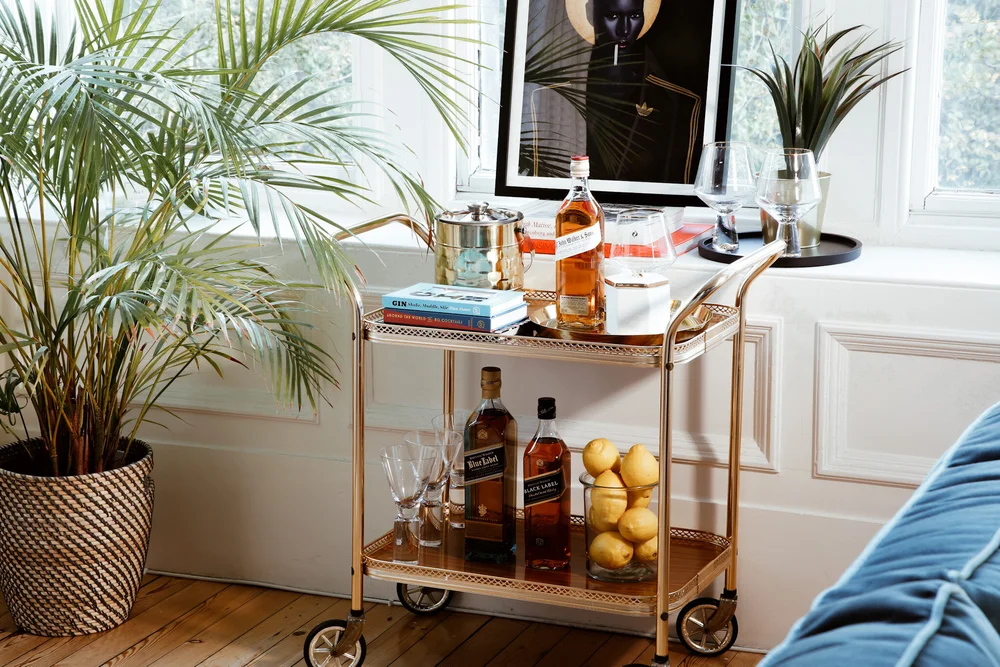 How To Style A Bar Cart Like A Seasoned Interiors Pro Hood Magazine