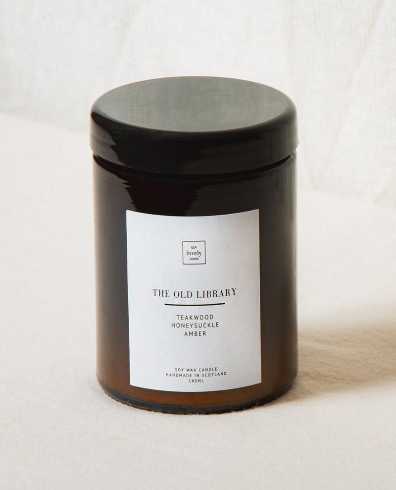 The Old Library candle, £20, Our Lovely Goods