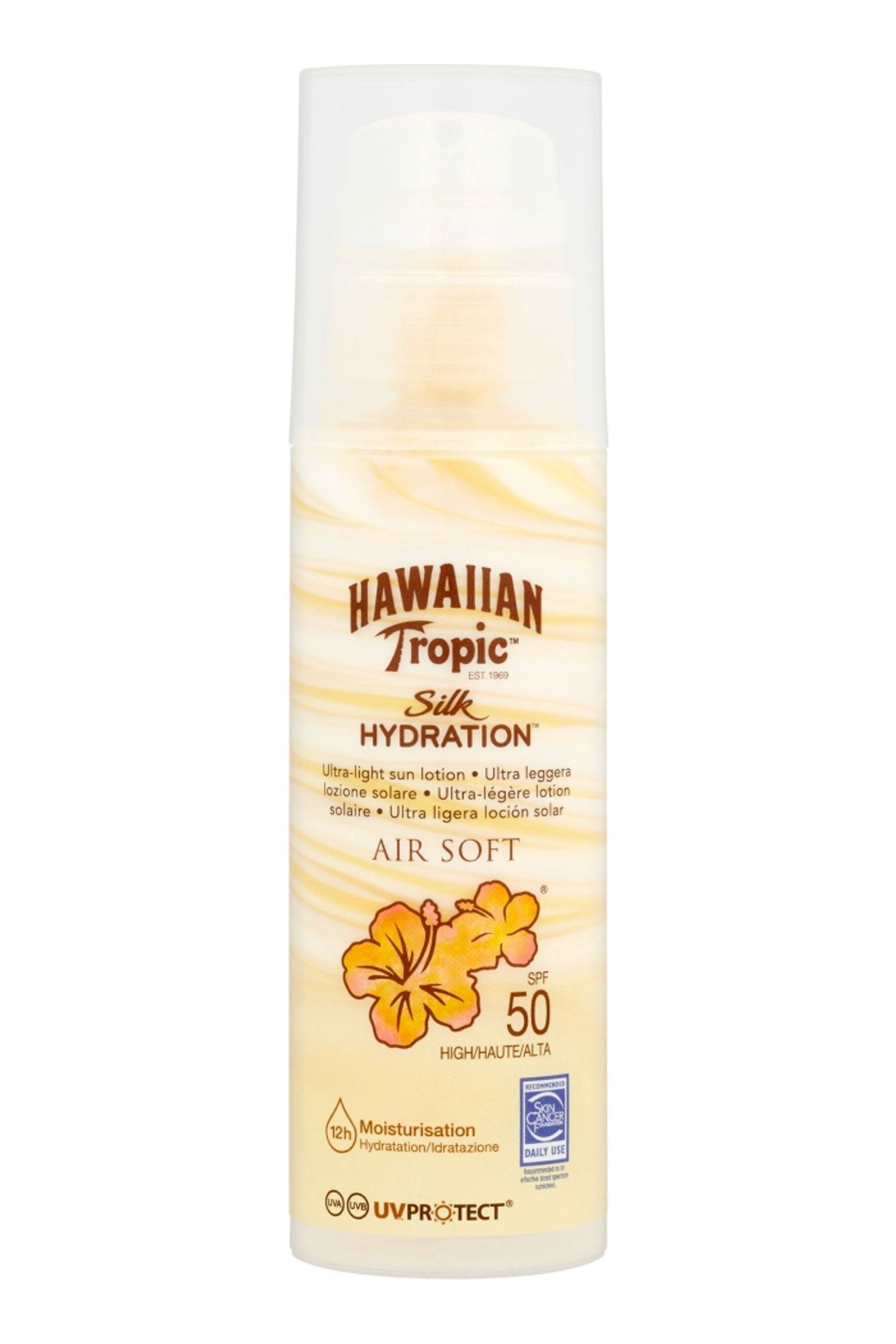 Hawaiian Tropic Silk Hydration Air Soft Sun Lotion SPF 50, £18.jpg