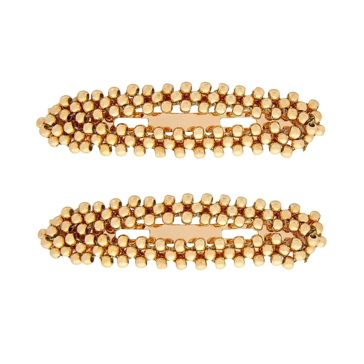 Accessorize Gold Tone Beaded Snap Clips, £6