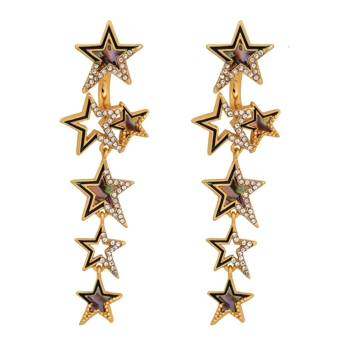Kate Thornton Gold Mystic Star Drop Earrings, £40