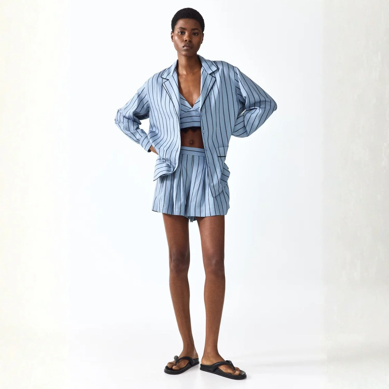 H&amp;M Shirt, £37.99, and Shorts, £19