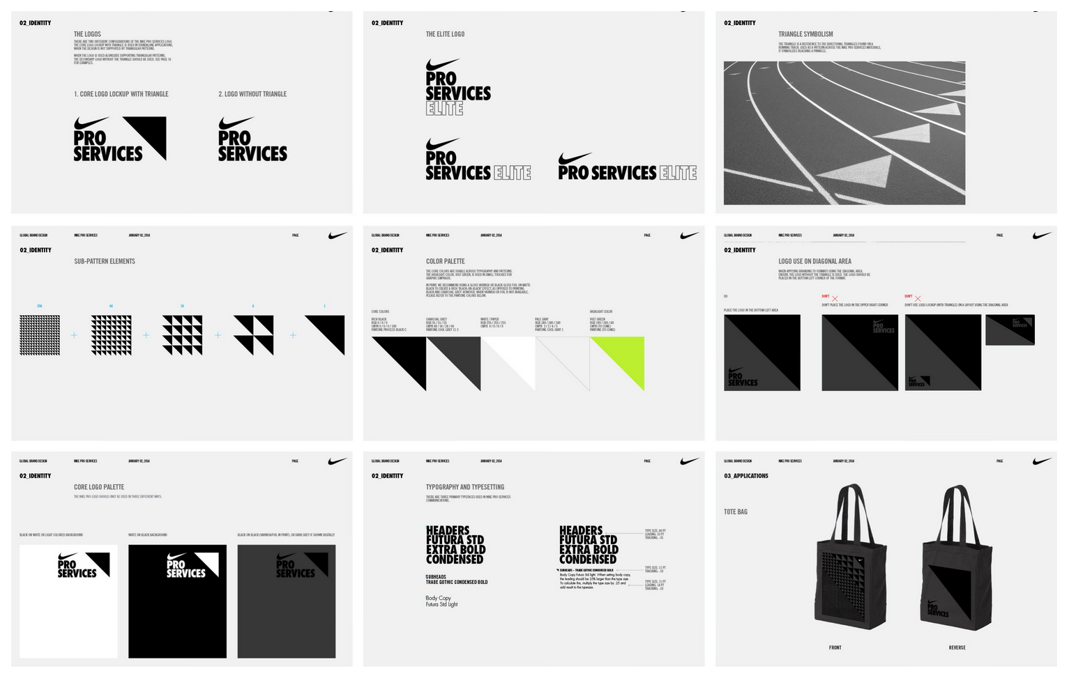 Courtesy of Nike Pro Services visual identity manual