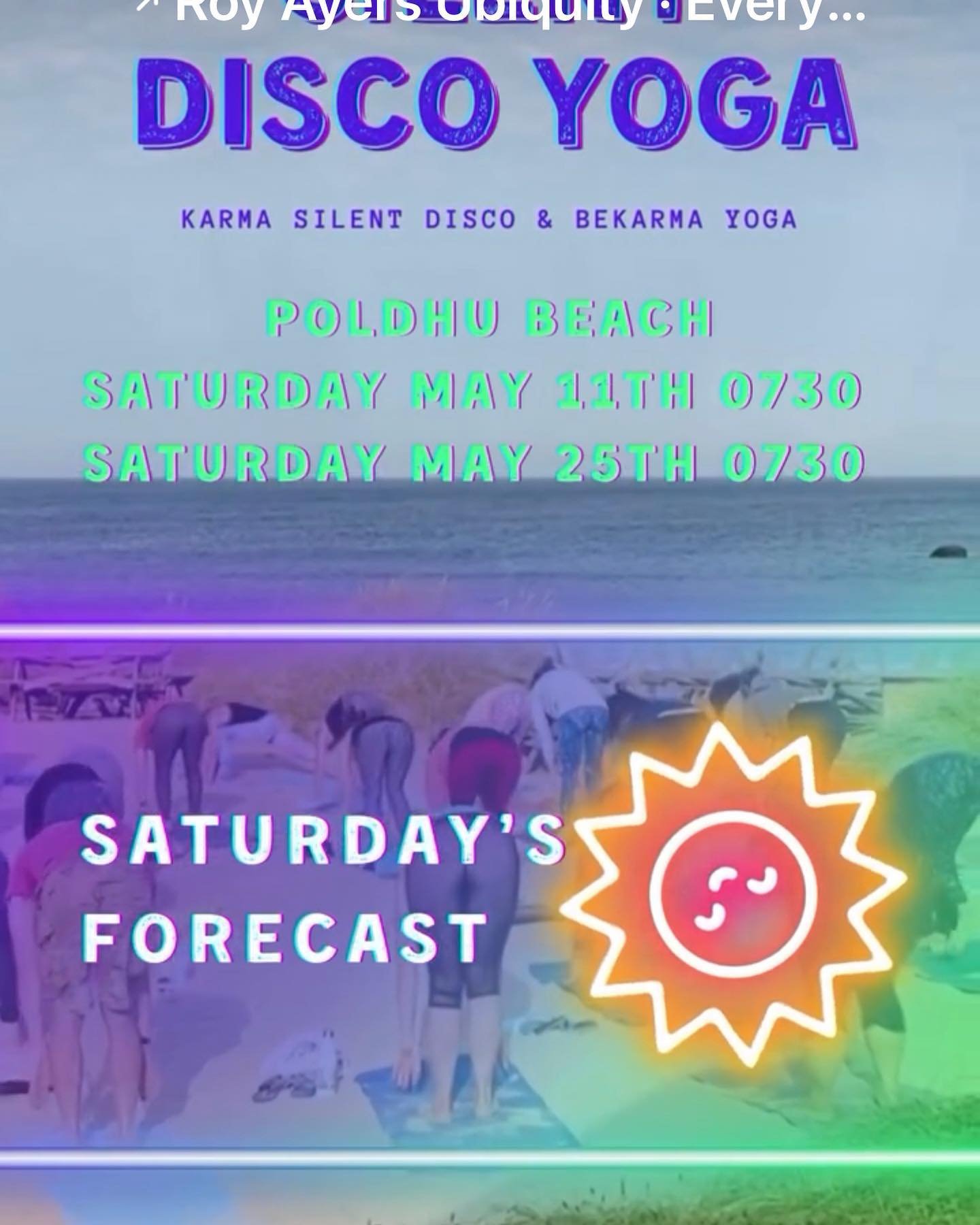 Spaces are filling up quickly for Saturday 🙌 @poldhu 
Just a reminder your not setting up a direct debit it&rsquo;s a one off payment 🙏
So excited for our first SDY of the year 

#silentdiscoyoga #yogaonthebeach #djalice #morningstretch #starttheda