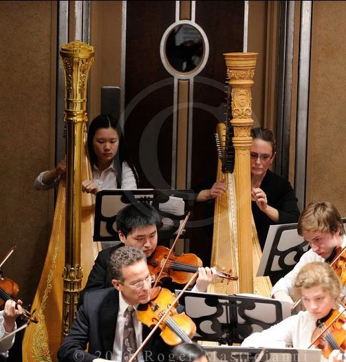 Playing with Trina Struble, the principal harp of the Cleveland Orchestra and my former teacher, at the Cleveland Orchestra Youth Orchestra Side-by-side Concert