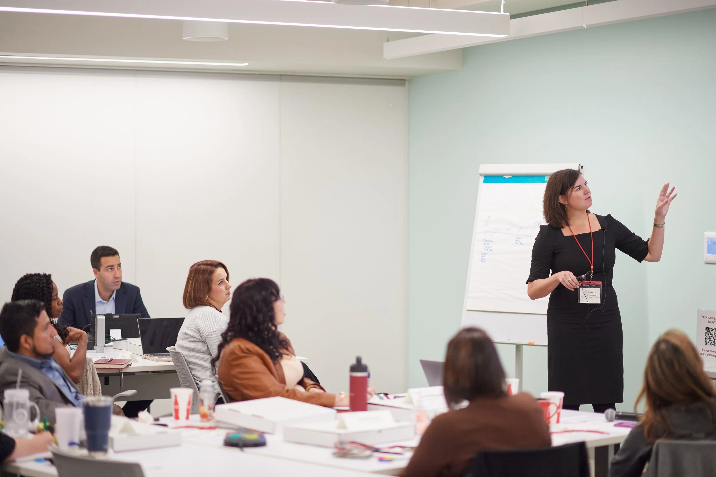 Jamie presenting to a group of workshop attendees