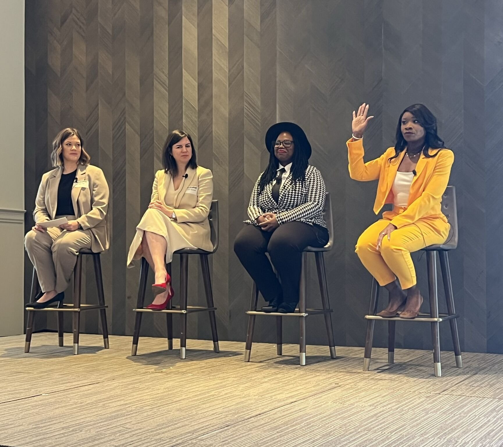 Panel of 4 powerful women onstage
