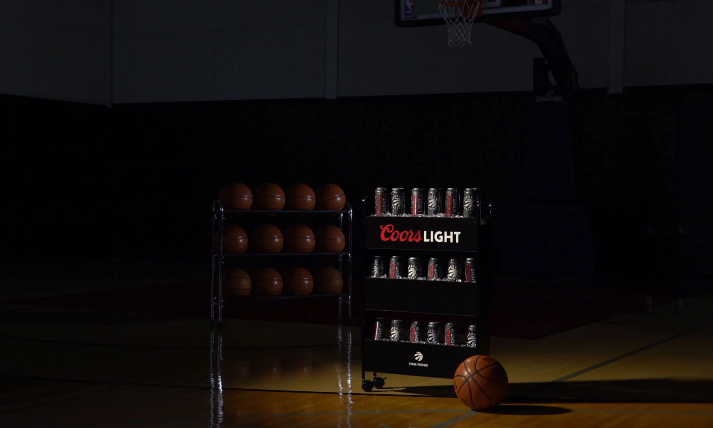 Format: Pre Roll and Social Content To launch the new Coors Light tall can, in partnership with Raptors, our clients created a customized tall can rack. We helped them create various social media assets to play on Instagram and facebook.