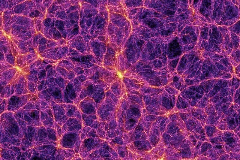 The universe is a web of giant clusters of matter surrounding empty voidsVolker Springel/Max Planck Institute For Astrophysics/SPL