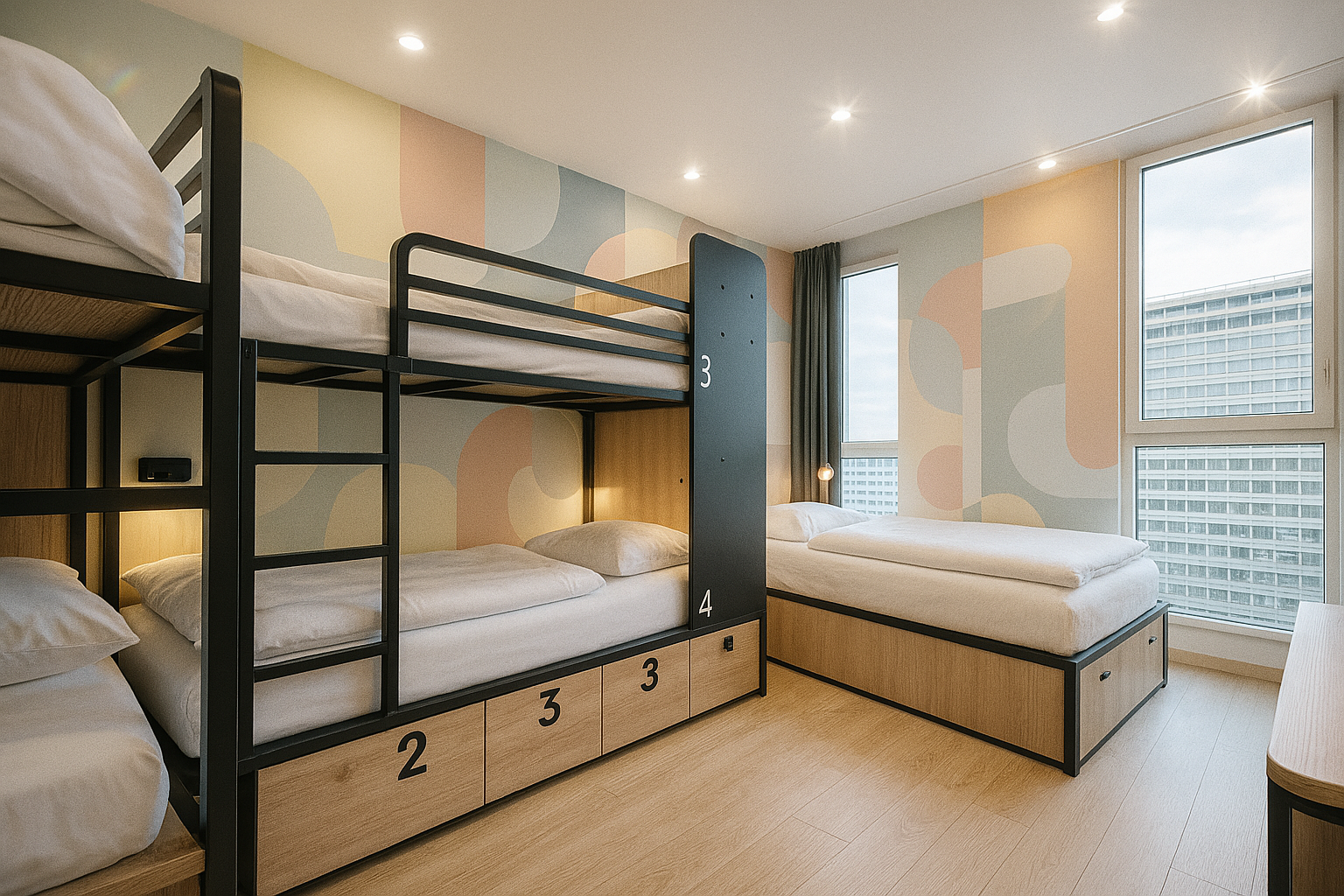 20250401_2221_Modern Hotel Bedroom_remix_01jqsknxf8ecs8wa7qng1g7b41.png