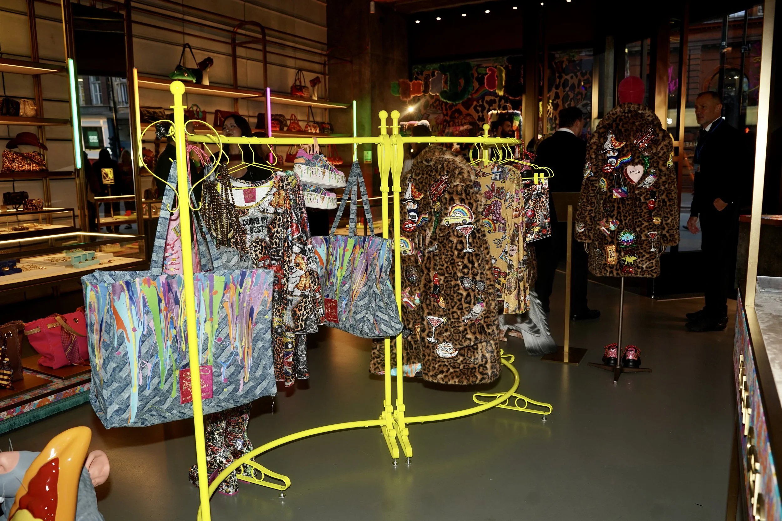 Bespoke event design and styling inside Kurt Geiger's Oxford Street flagship store for the Kelsey Randall launch.