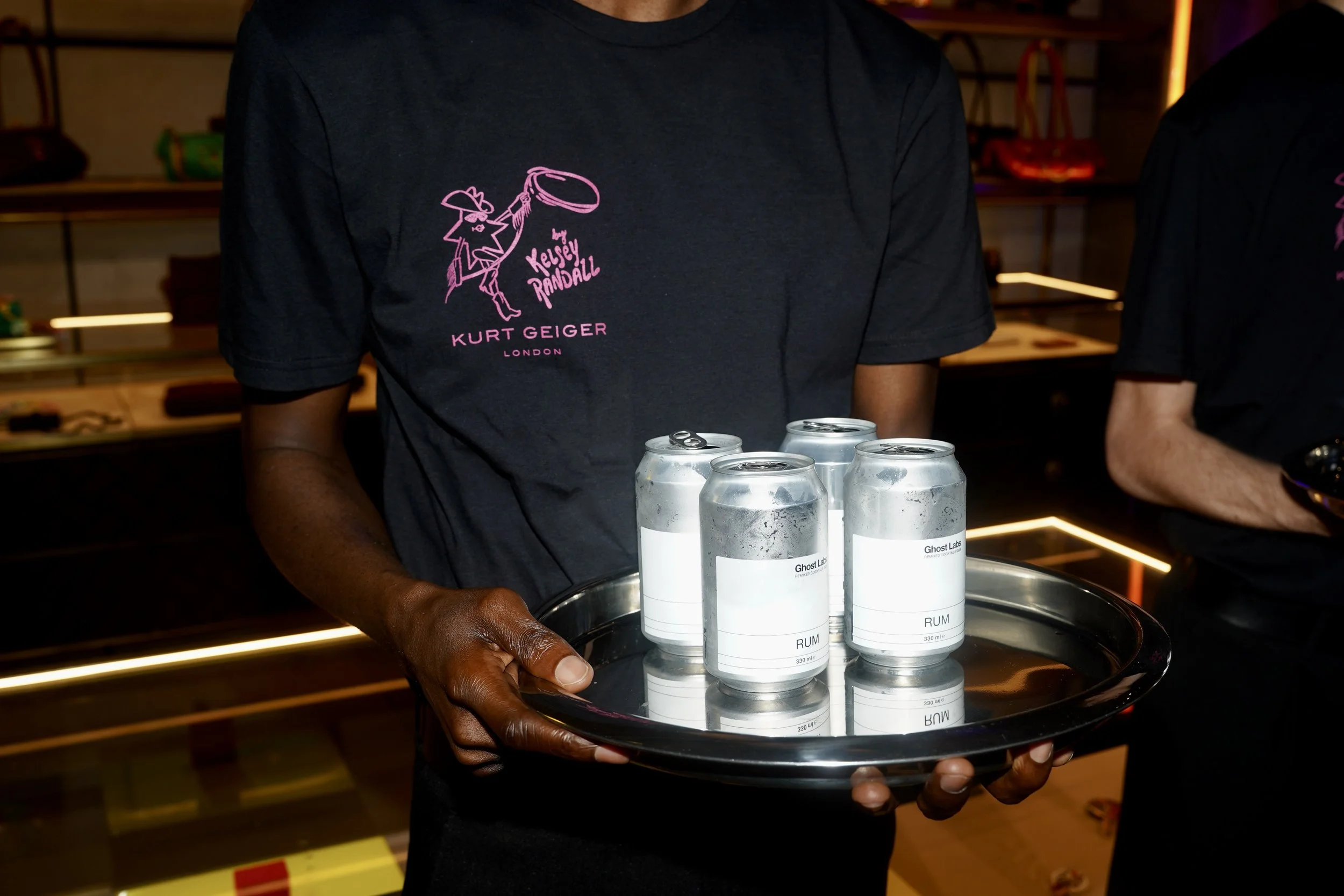 Bespoke drinks at the Kurt Geiger x Kelsey Randall collaboration launch.