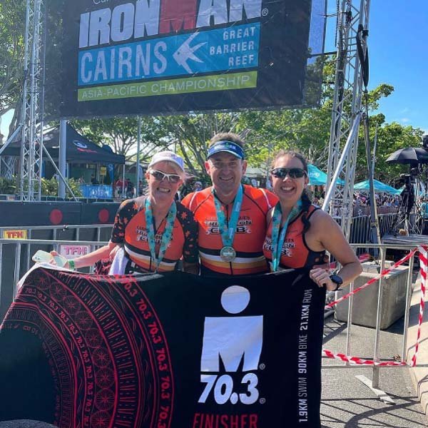 Cairns 70.3 2022 - Leanne, Scotty, Laura
