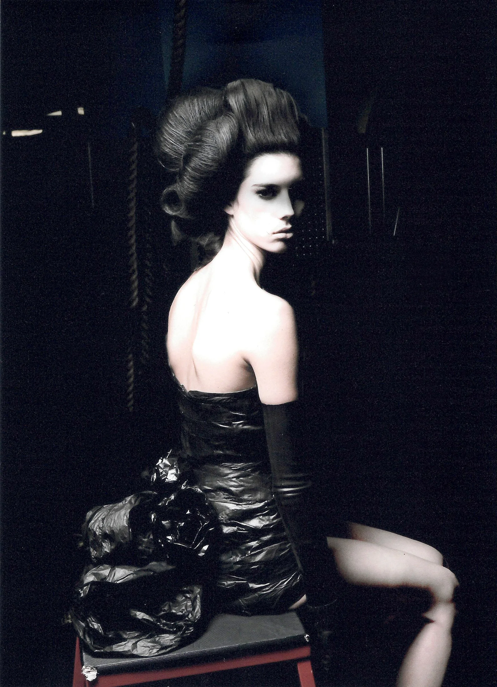 Black Tissue Paper Dress