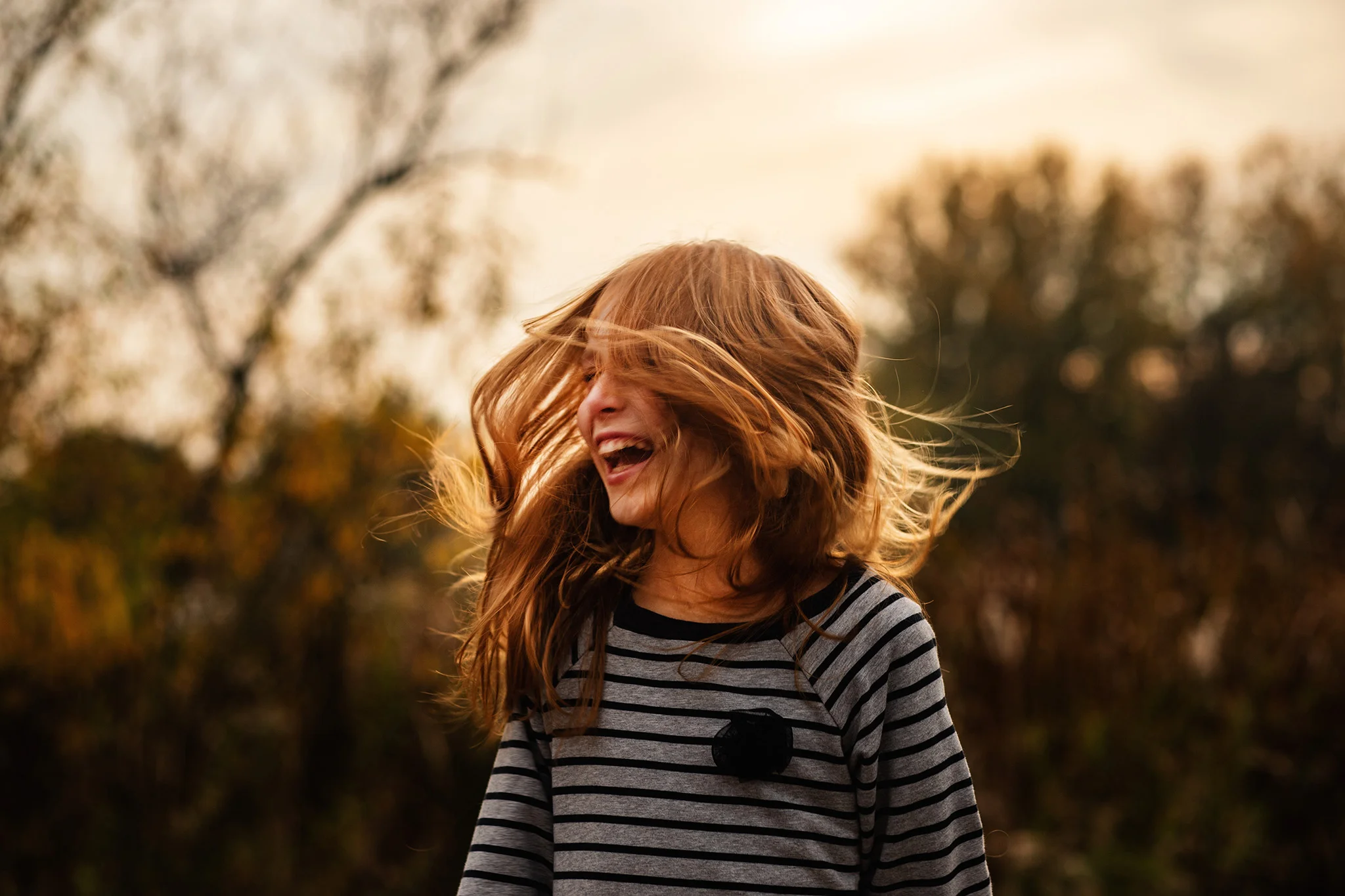 Jesienna sesja dziecięca nad Zalewem Zegrzyńskim - Ania