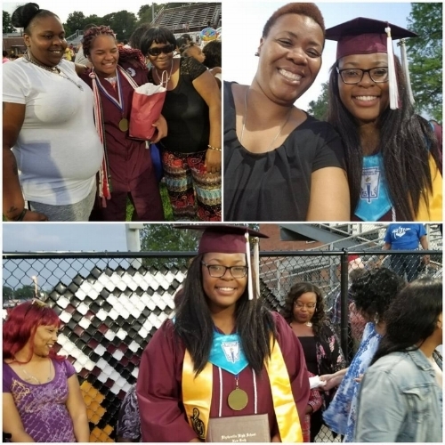 Ms. Key, one of our mentors from the community, came out to support her two mentees, Ariona & Shi’Anne, at their graduation this past May.