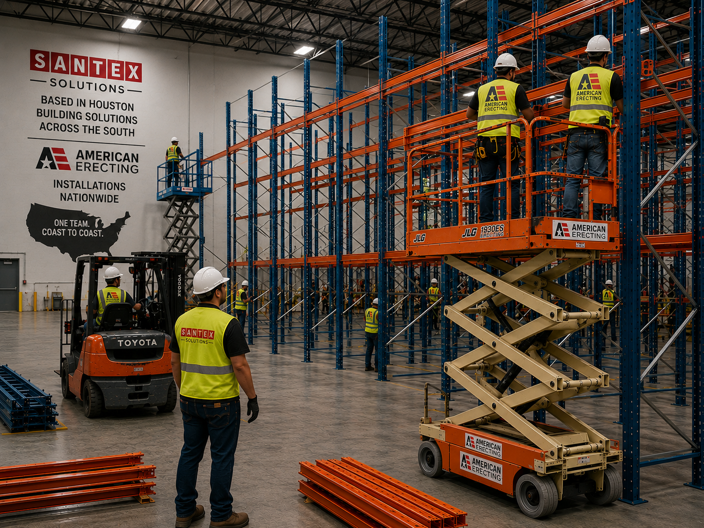 American Erecting professional pallet rack installation Nationwide