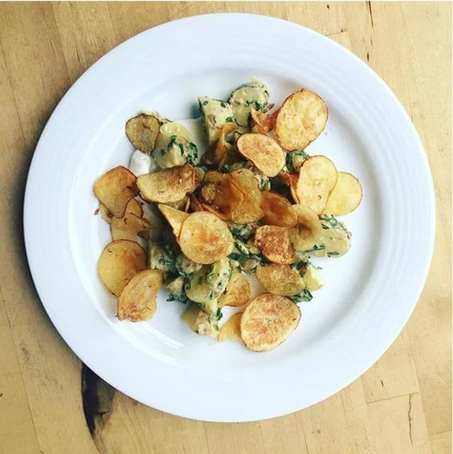 Makah Ozette Potato Salad with Kettle Chips