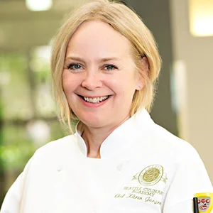 KÄREN JURGENSEN / CHEFS ALLIANCE Kären is the fine dining Chef Instructor of Seattle Culinary Institute at Seattle Central College. Kären spends summers at Cheese Company’s Farm School teaching professional chefs, culinary students and agricultural professionals, farm to table immersion courses and philosophy. She is the co-author of Rethinking the Kitchen , the sustainable kitchen handbook and “Chefs on the Farm” cookbook. Kären was the founding president of FORKS, the Seattle chapter of Chefs Collaborative and was recently honored with the Chefs Collaborative National “Sustainer 2012” Award. Alice Water’s Edible Schoolyard named her an “edible education hero” in October 2012. Click here for Kären’s complete bio.