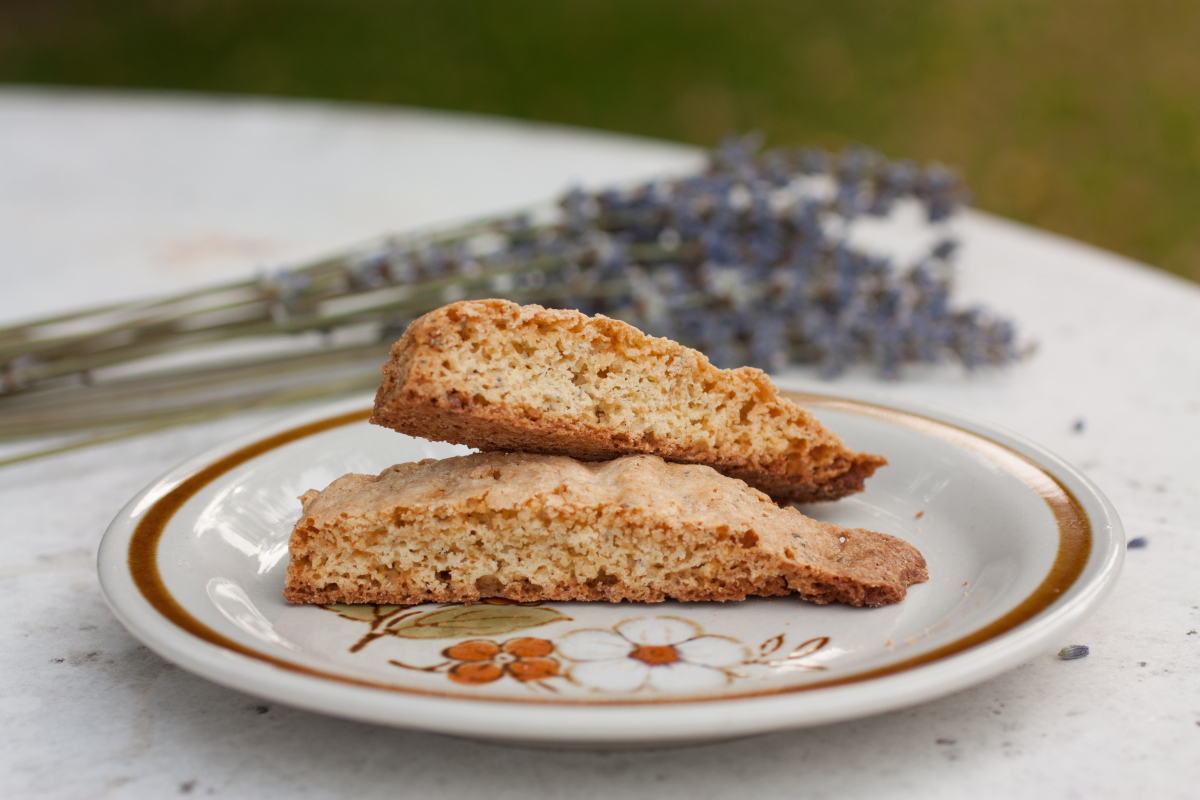Recipe: White Chocolate and Lavender Biscotti by Laurie Pfalzer