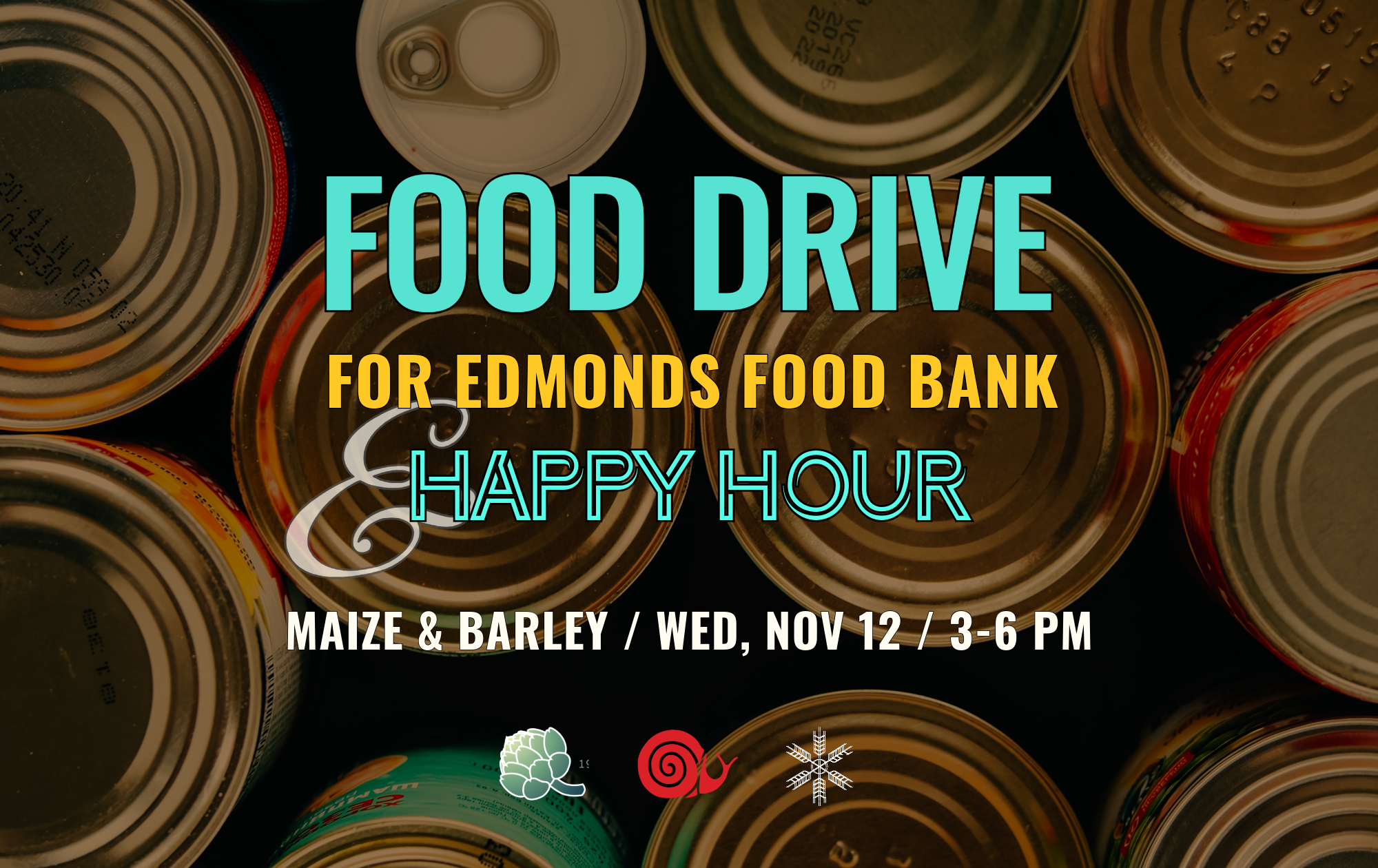 Food Drive and Happy Hour with Maize &amp; Barley
