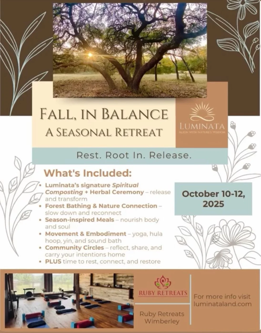 Fall, In Balance --A Seasonal Retreat