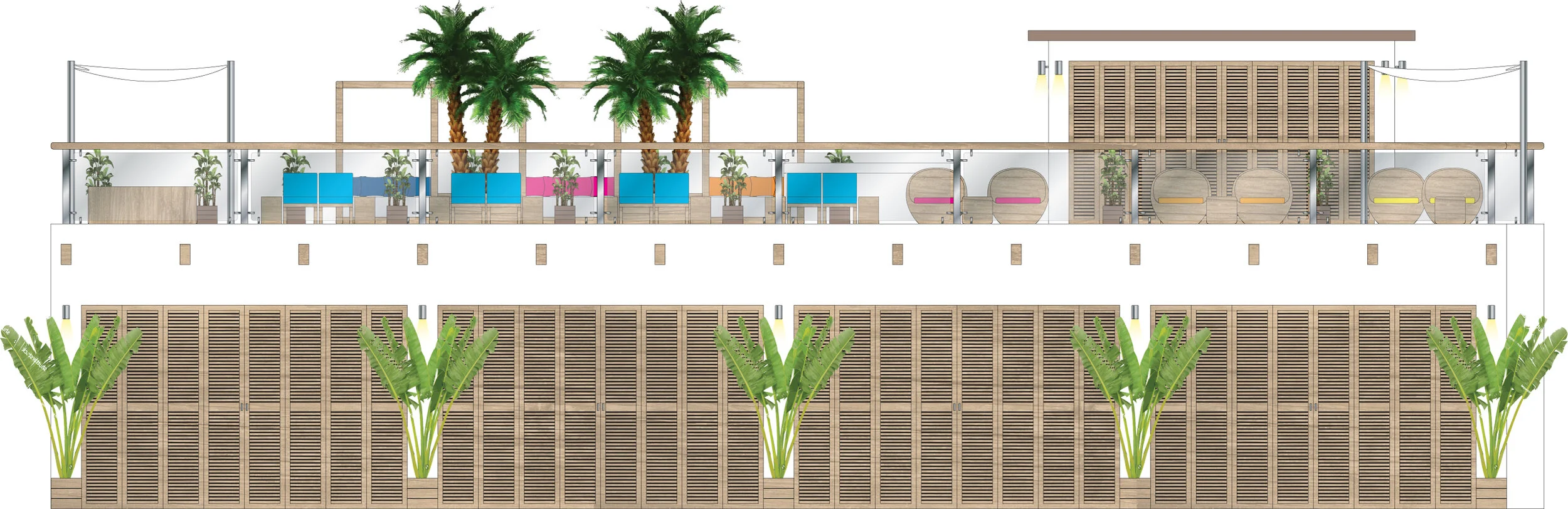 Breezes design concept (East elevation)