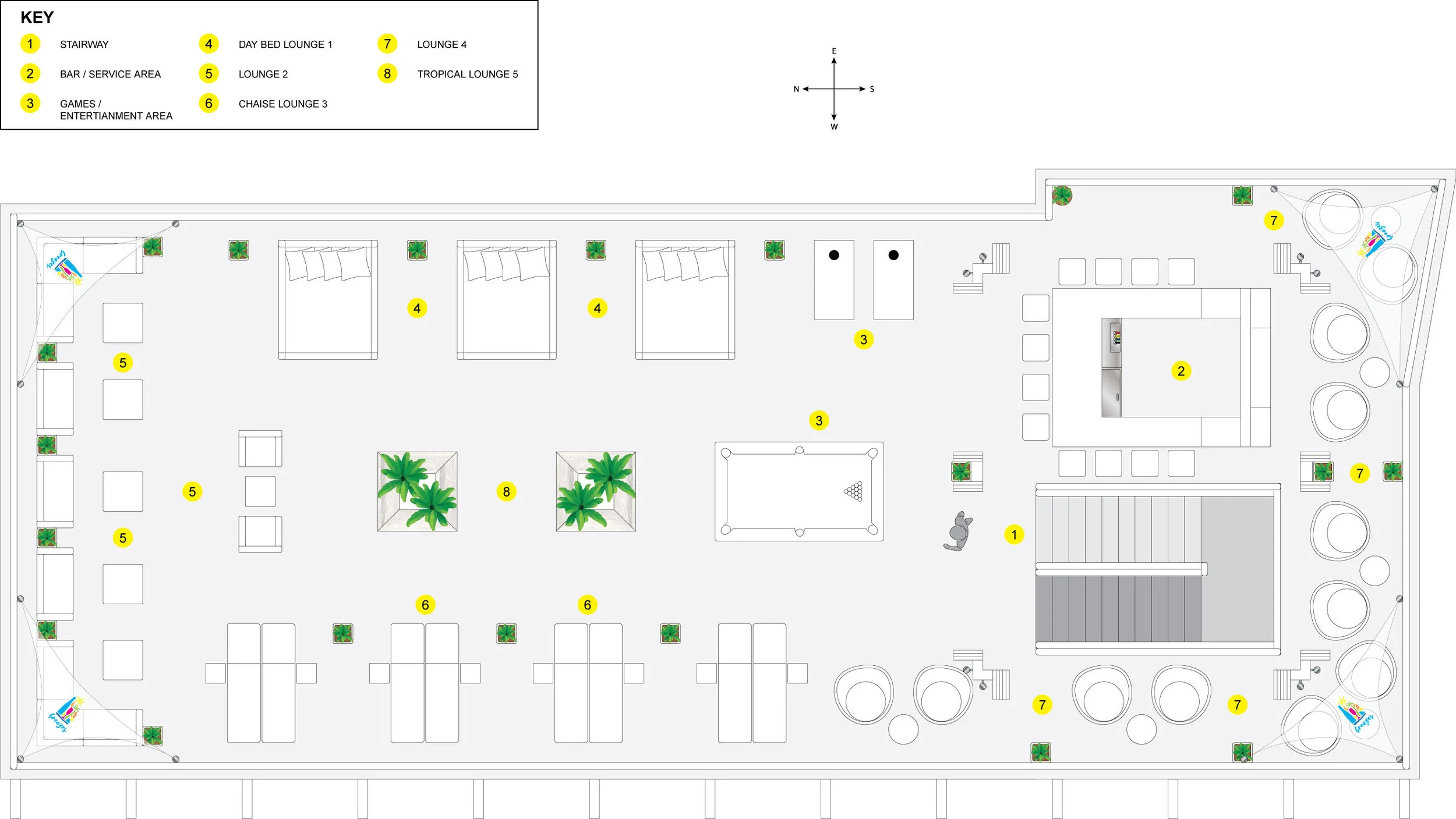 Breezes design concept (plan view - upper level)
