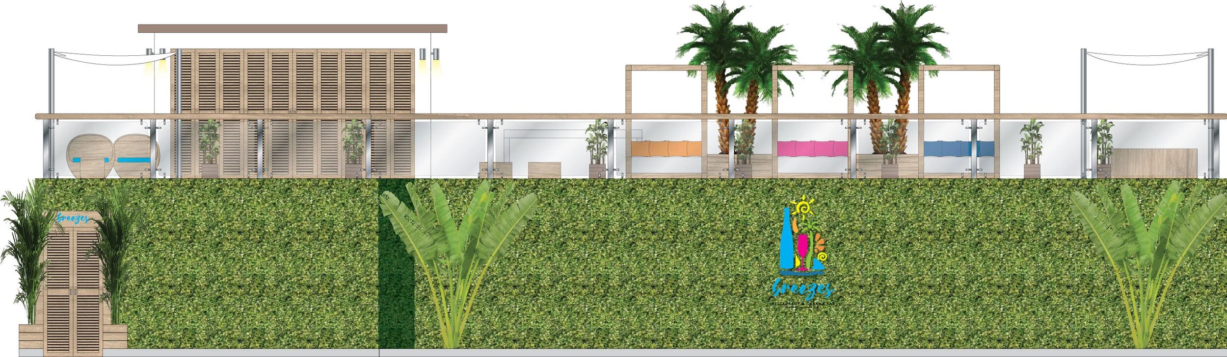 Breezes design concept (west elevation)