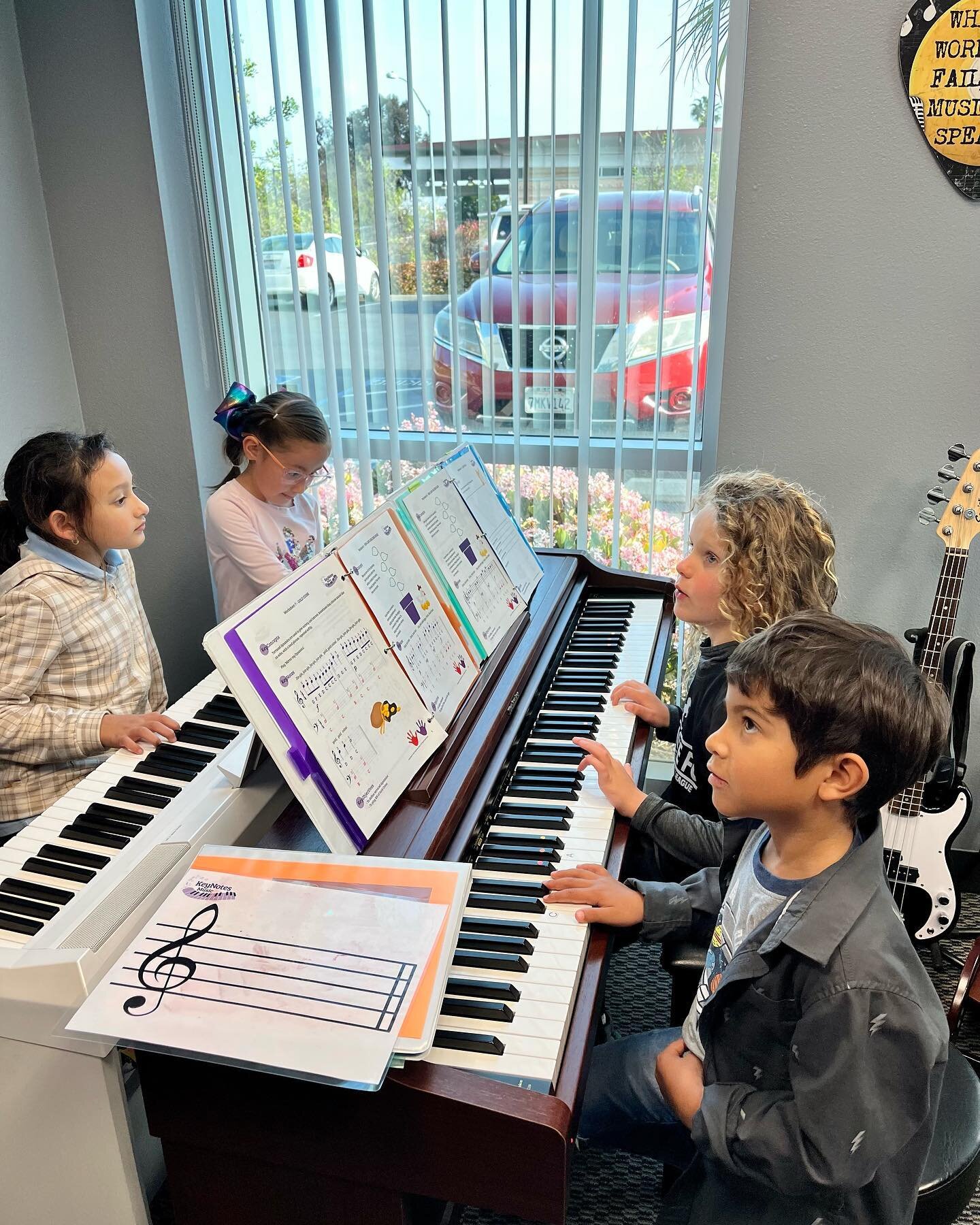 We love our &ldquo;Storytellers&rdquo; piano classes (age 5-8) 💙🎶 They&rsquo;re working on final preps to perform this Sunday