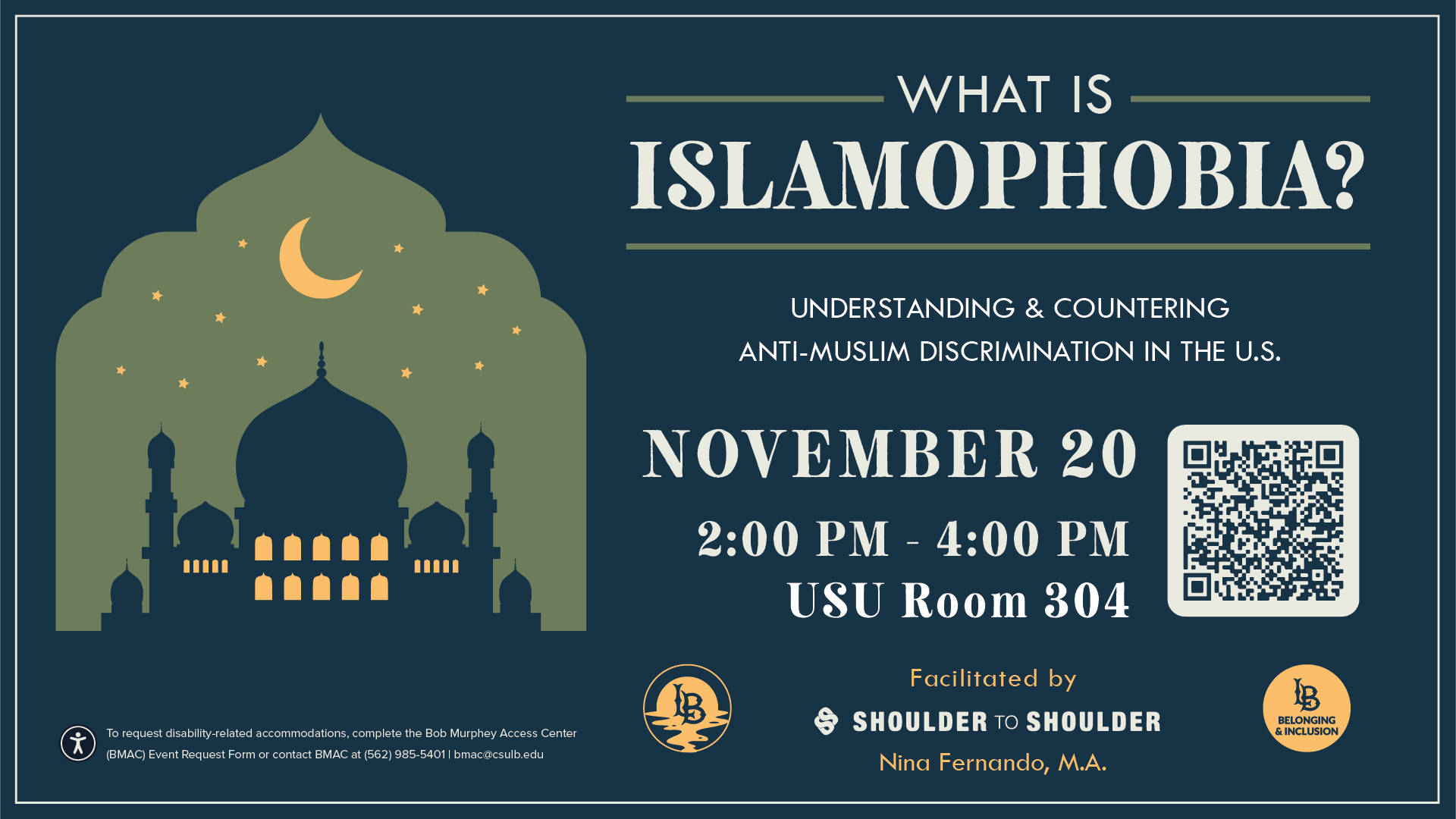 What is Islamophobia? Understanding and Countering Anti-Muslim Discrimination in the U.S. | Workshop for CSU Long Beach Students