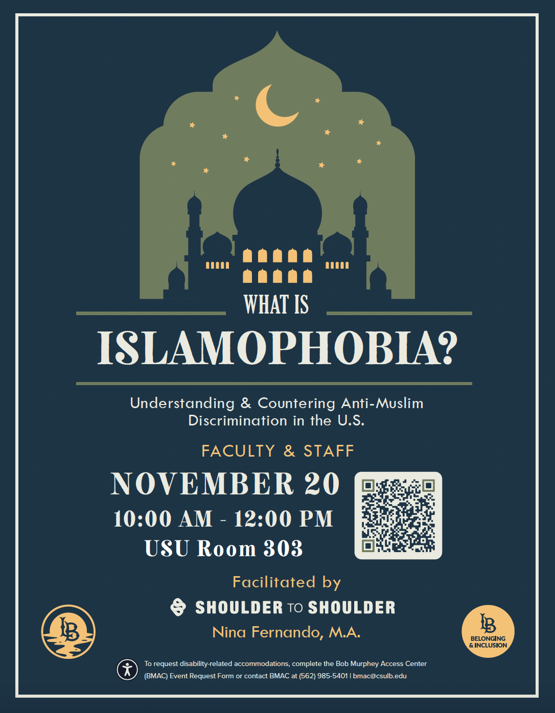 What is Islamophobia? Understanding and Countering Anti-Muslim Discrimination in the U.S. | Workshop for CSU Long Beach Faculty &amp; Staff