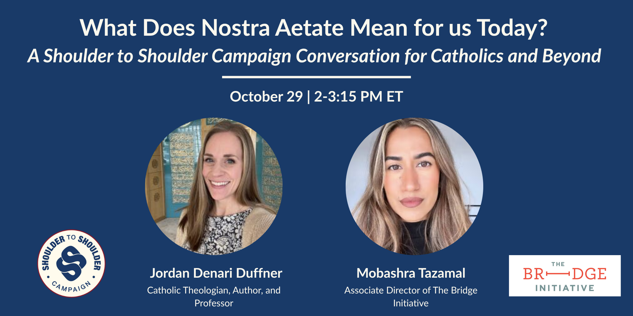 What does Nostra Aetate mean for us today? A Shoulder to Shoulder Campaign Conversation for Catholics and Beyond
