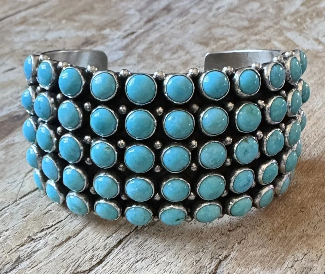 Happy Piasso Sleeping Beauty Turquoise 5 Row Cuff