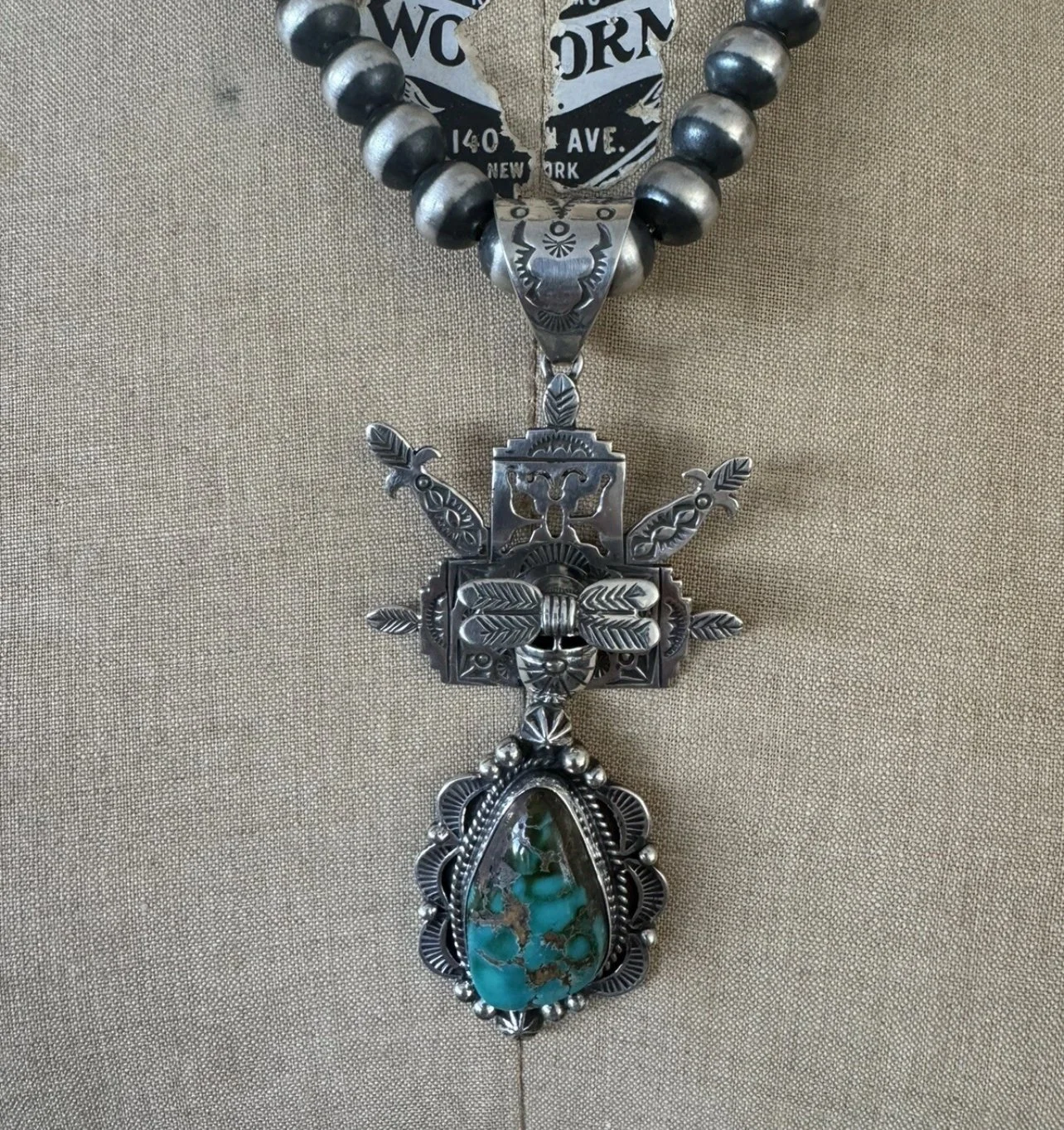 Freddy Charley Sterling Butterfly Maiden Kachina Pendant