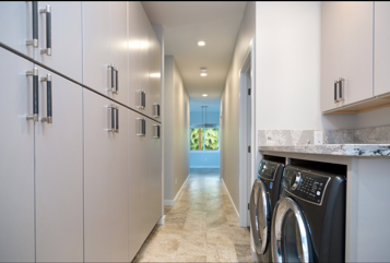 Utility/Laundry room - euro style in light gray