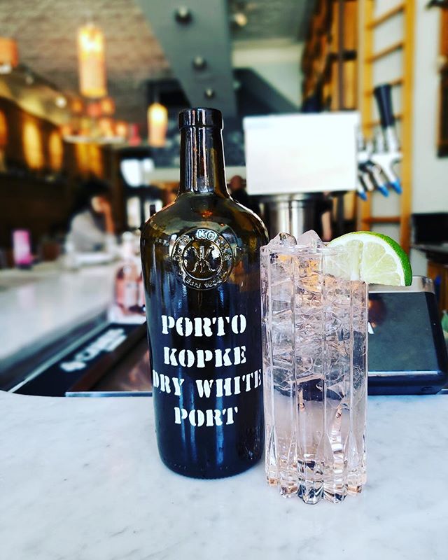 New featured cocktail @bin14winebar #hoboken #kopkeport #portotonic #drywhiteport #springcocktail