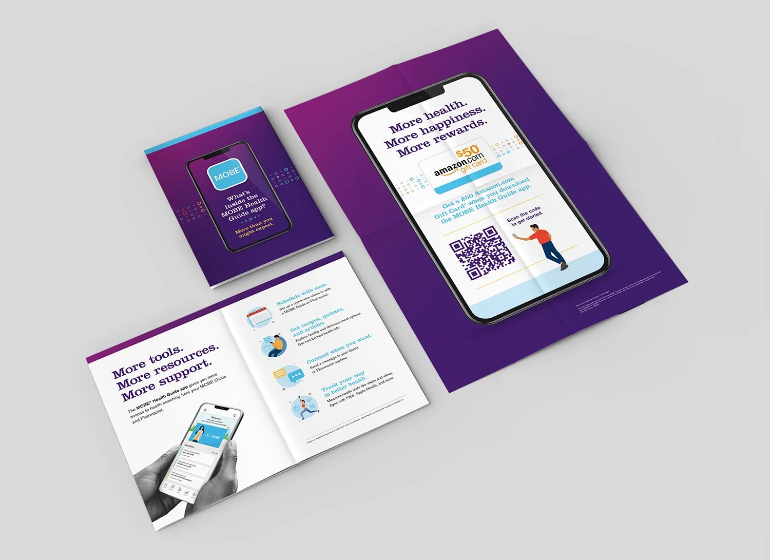 French-fold mailer (front cover, first inside spread and poster reveal)