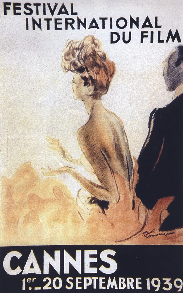 L’affiche originale du festival en 1939 par le peintre Jean-Gabriel Domergue. Collection Festival de Cannes-Cinémathèque française.
