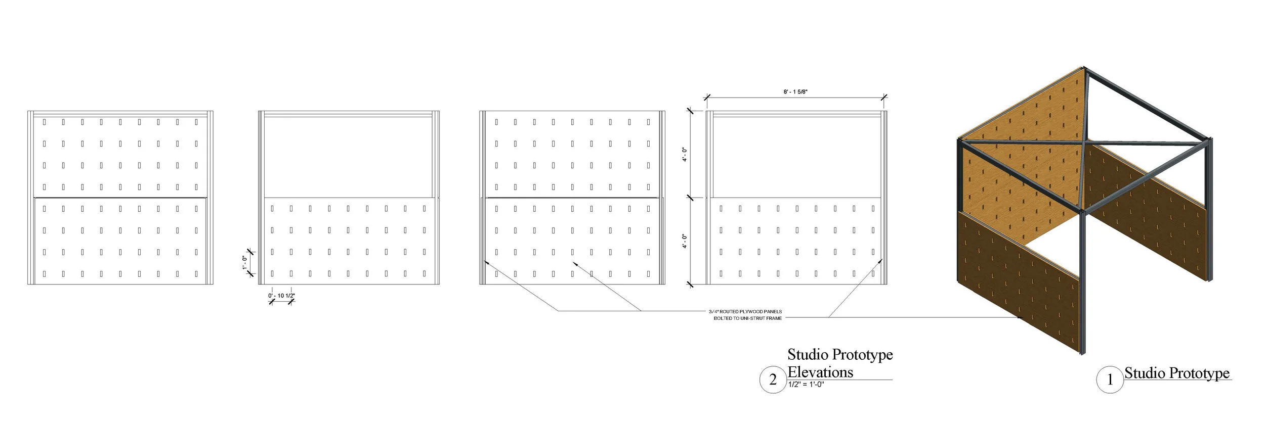 The design was changed slightly by adding a crossbar to reinforce the walls.