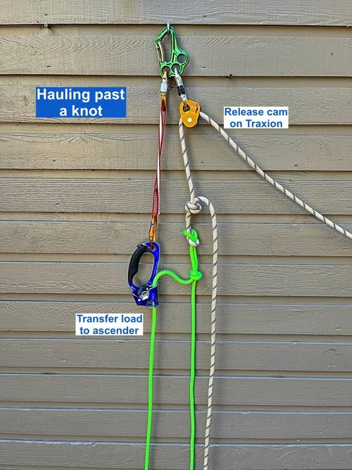 Passing a knot when hauling — Alpinesavvy