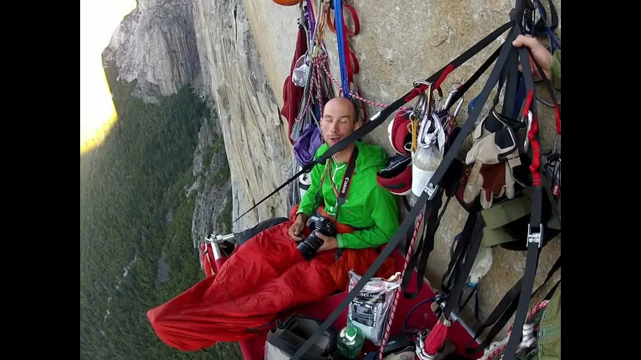 image from Morning in the Portaledge - https://www.youtube.com/watch?v=GnxpesLE1Q0