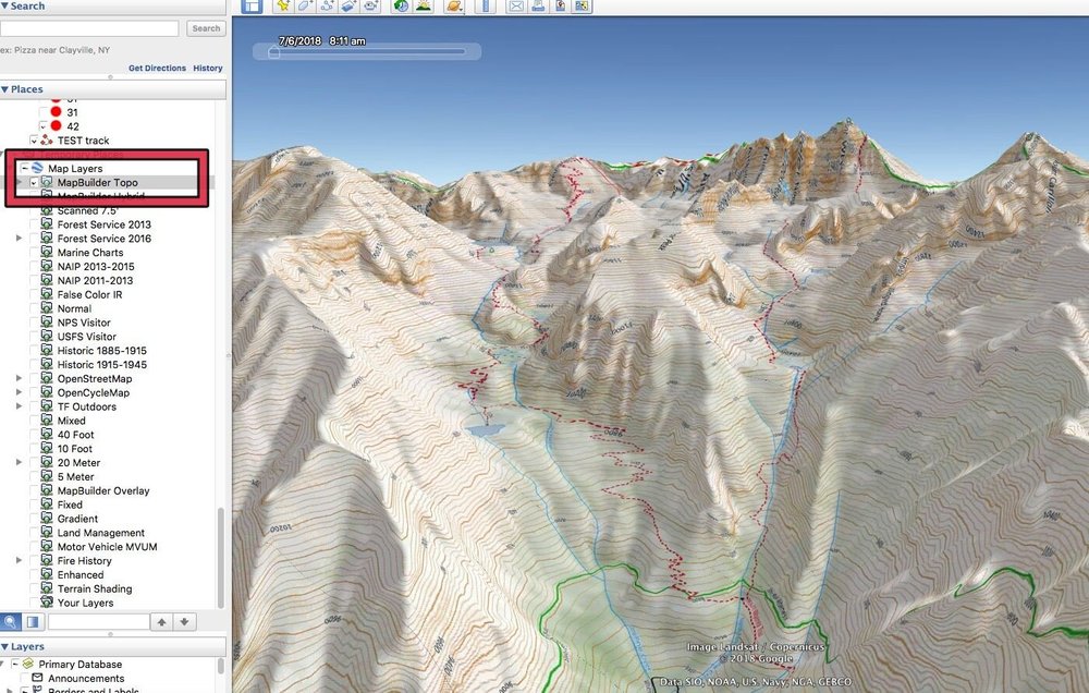 Use CalTopo layers in Google Earth — Alpinesavvy