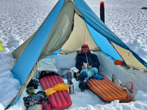 Plush snow camping with a pyramid tent — Alpine Savvy