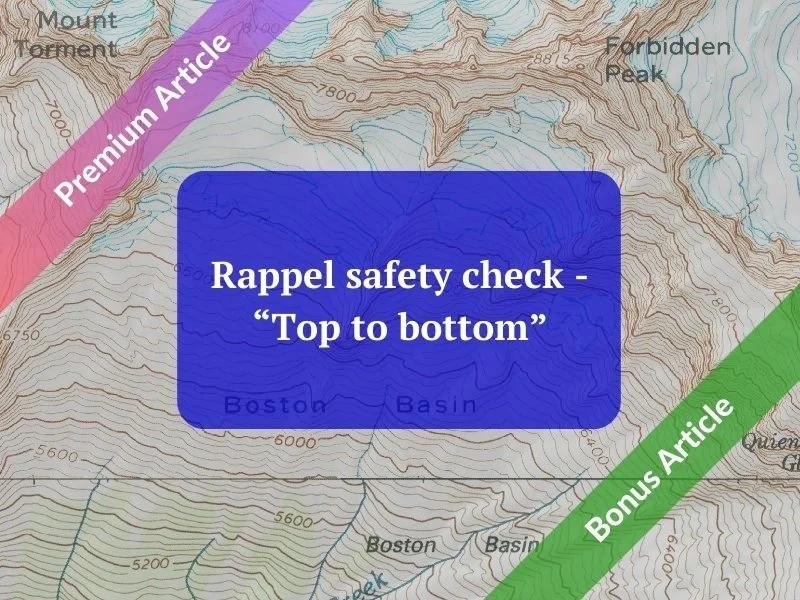 “Top to bottom” rappel safety check
