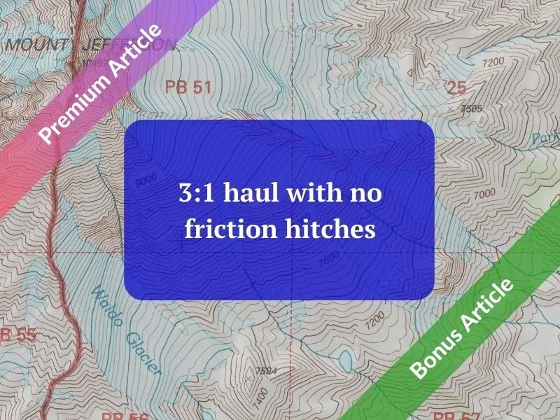 3:1 haul with no friction hitches